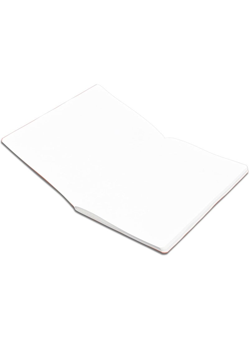 FIS Notebook, A5 Size(148x210mm), PP Soft Cover Materials, Stong Binding Wire, 80 Sheets, Plain No Ruling, Rounded Corners, Packet of 5 Pieces, Neon Orange Cover Design-FSNBA5PLPPNOR - Image 5